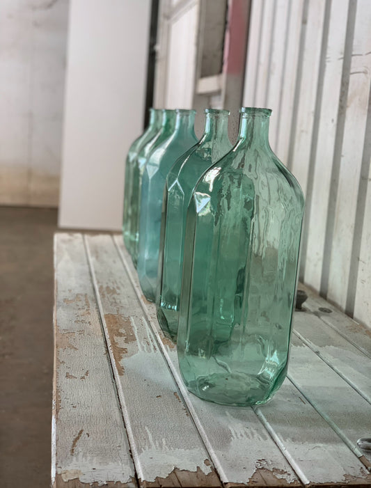 Vases - Green XL Bottles Bundle x5 Wedding & Events Rockhampton Vintage Hire