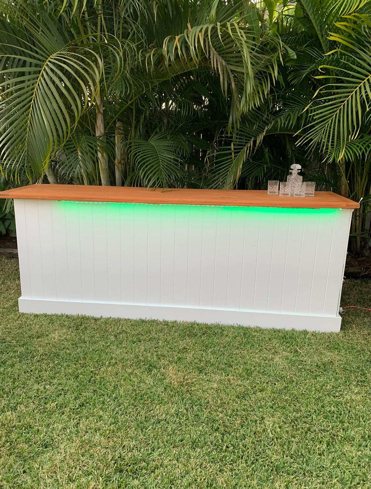 Bar - White & Timber Top Rockhampton Vintage Hire