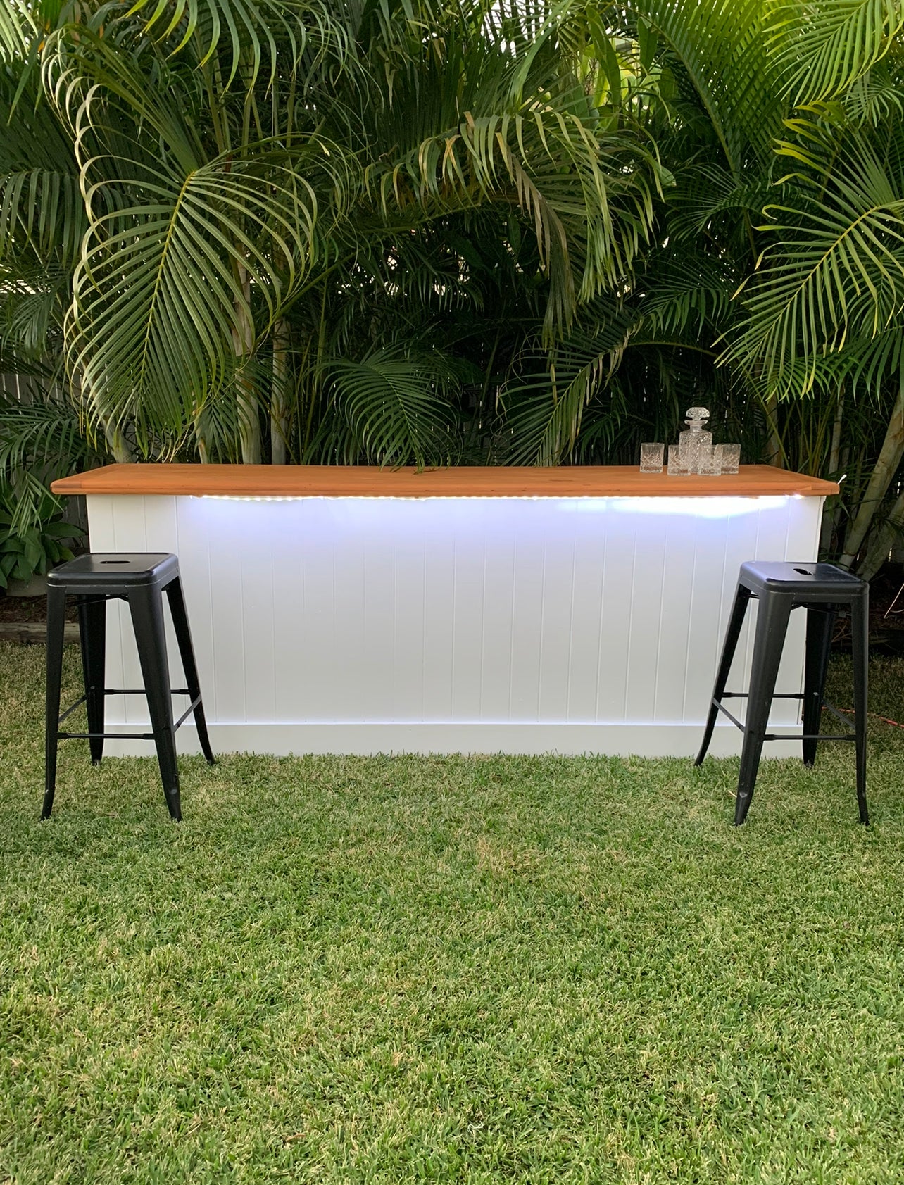 Bar - White & Timber Top Rockhampton Vintage Hire