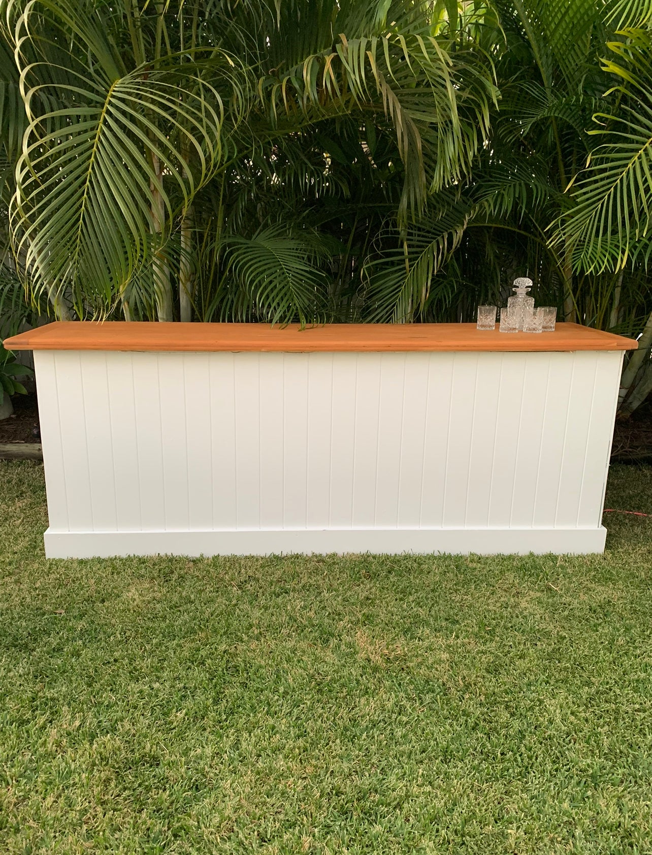 Bar - White & Timber Top Rockhampton Vintage Hire