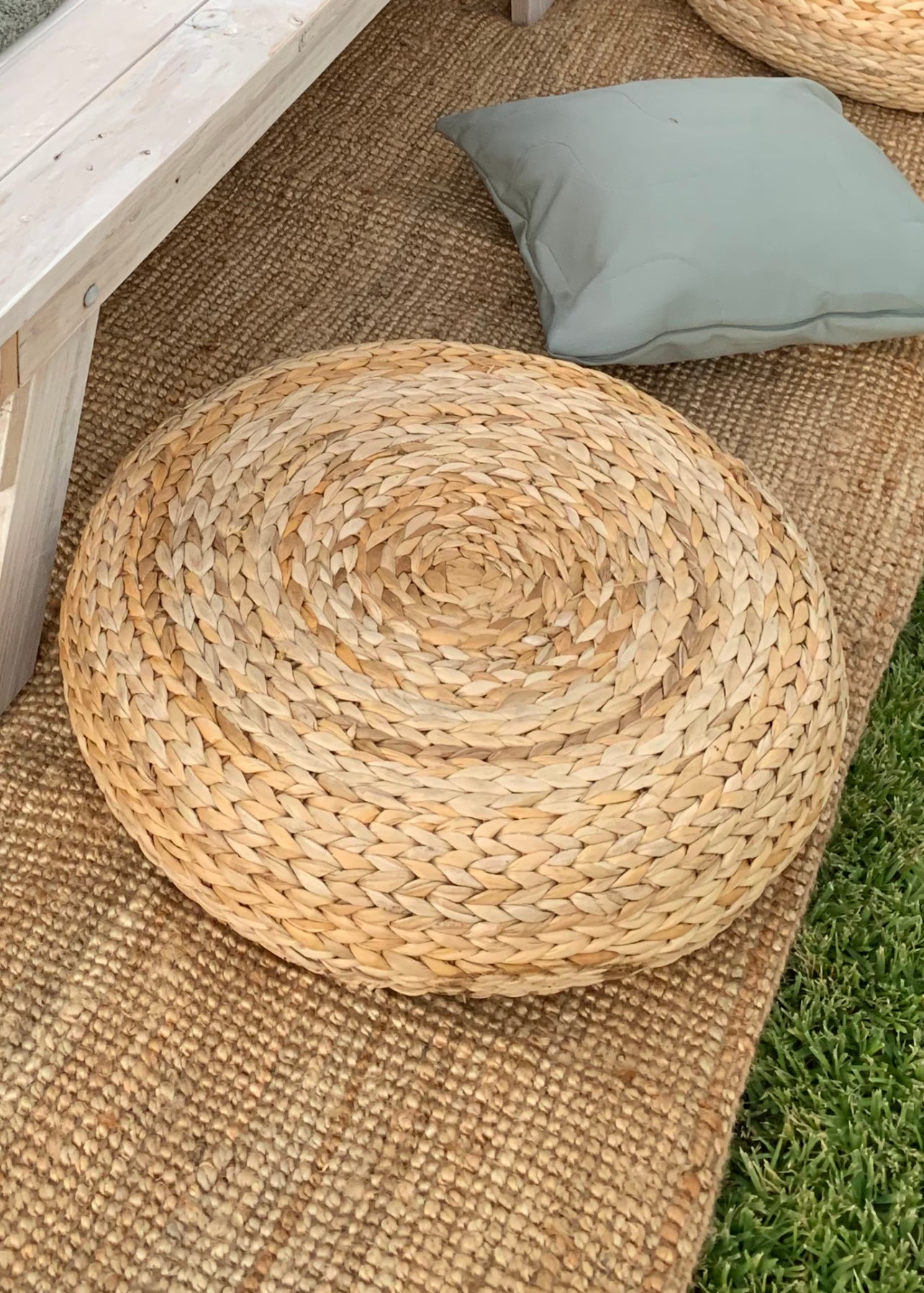 Ottomans - Round Cane Stool Rockhampton Vintage Hire