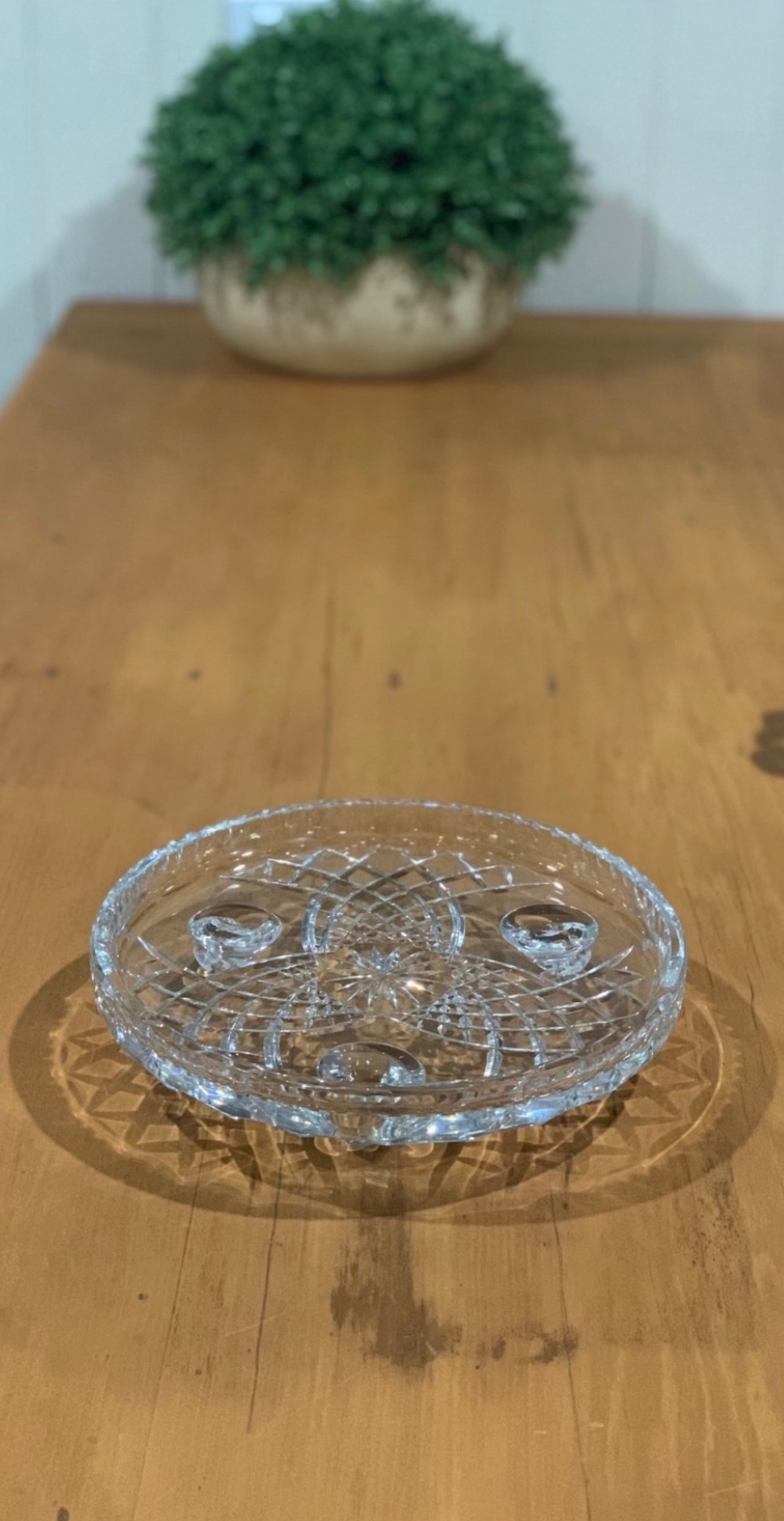 Vintage Footed Cake Plate Crystal Rockhampton Vintage Hire