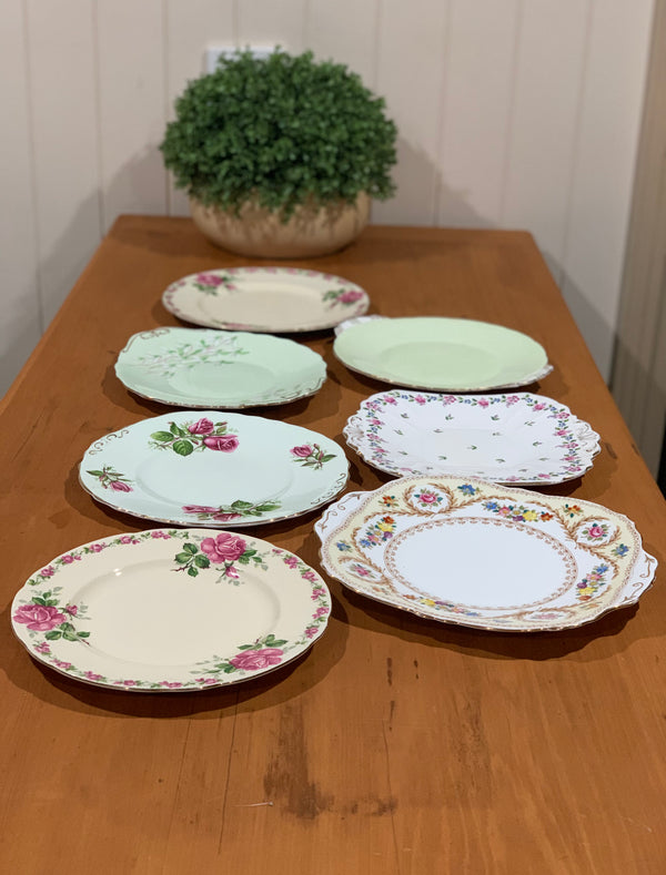 High Tea - Vintage Plates x7 Bundle – rockhampton-vintage-hire
