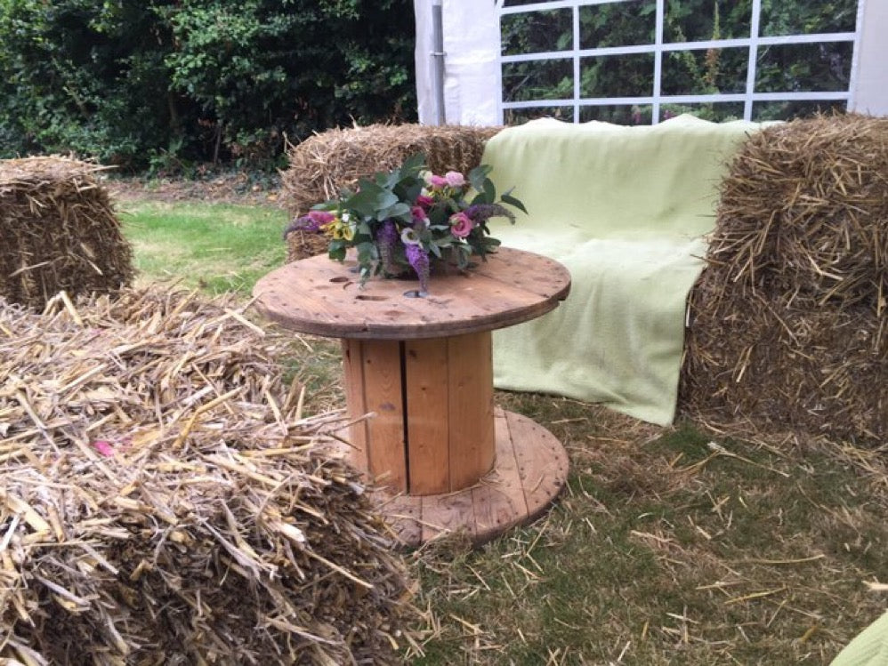 Store Prop Table Cable Reel Prop Table - Rustic Natural Finish – rockhampton-vintage-hire