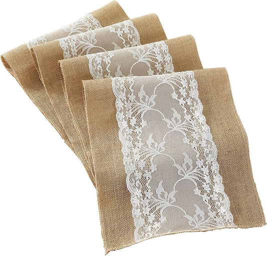 Table Runners - Lace & Burlap Rockhampton Vintage Hire