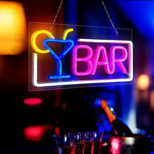 Neon Light Sign - Bar wedding & party hire Rockhampton Vintage Hire