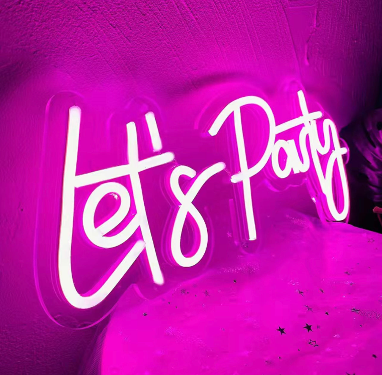 Neon Light Sign - Lets Party wedding & party hire Rockhampton Vintage Hire