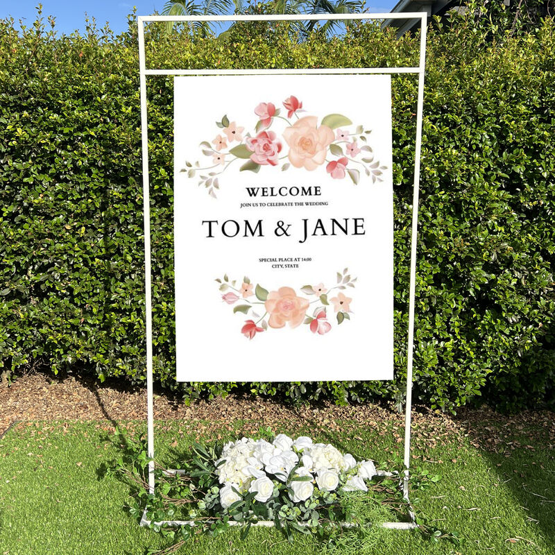 Wedding Sign Stand Tall - White 1.8 m