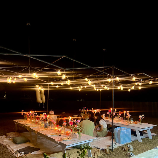 Low rise picnic tables Rockhampton Vintage Hire