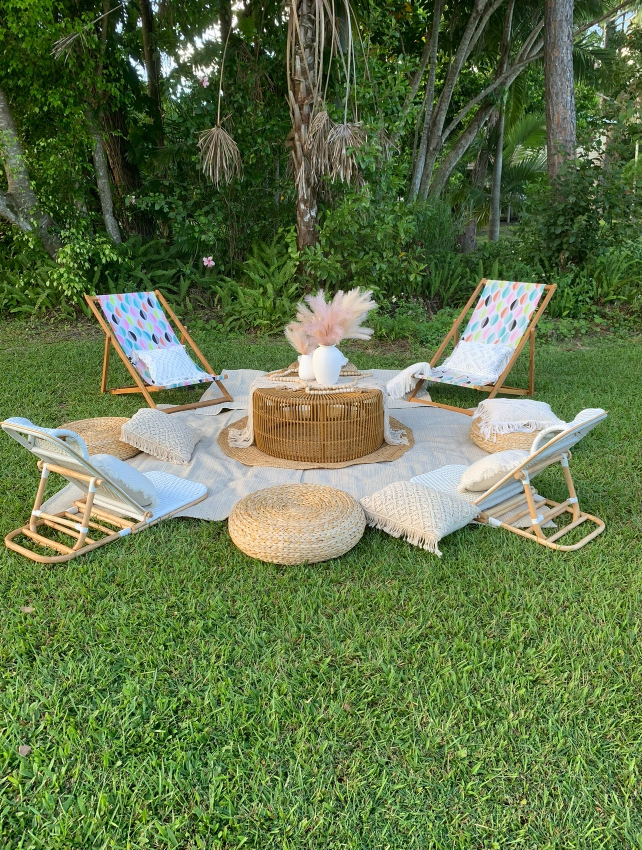 Chairs - Low Deck Multi Colour Rockhampton Vintage Hire