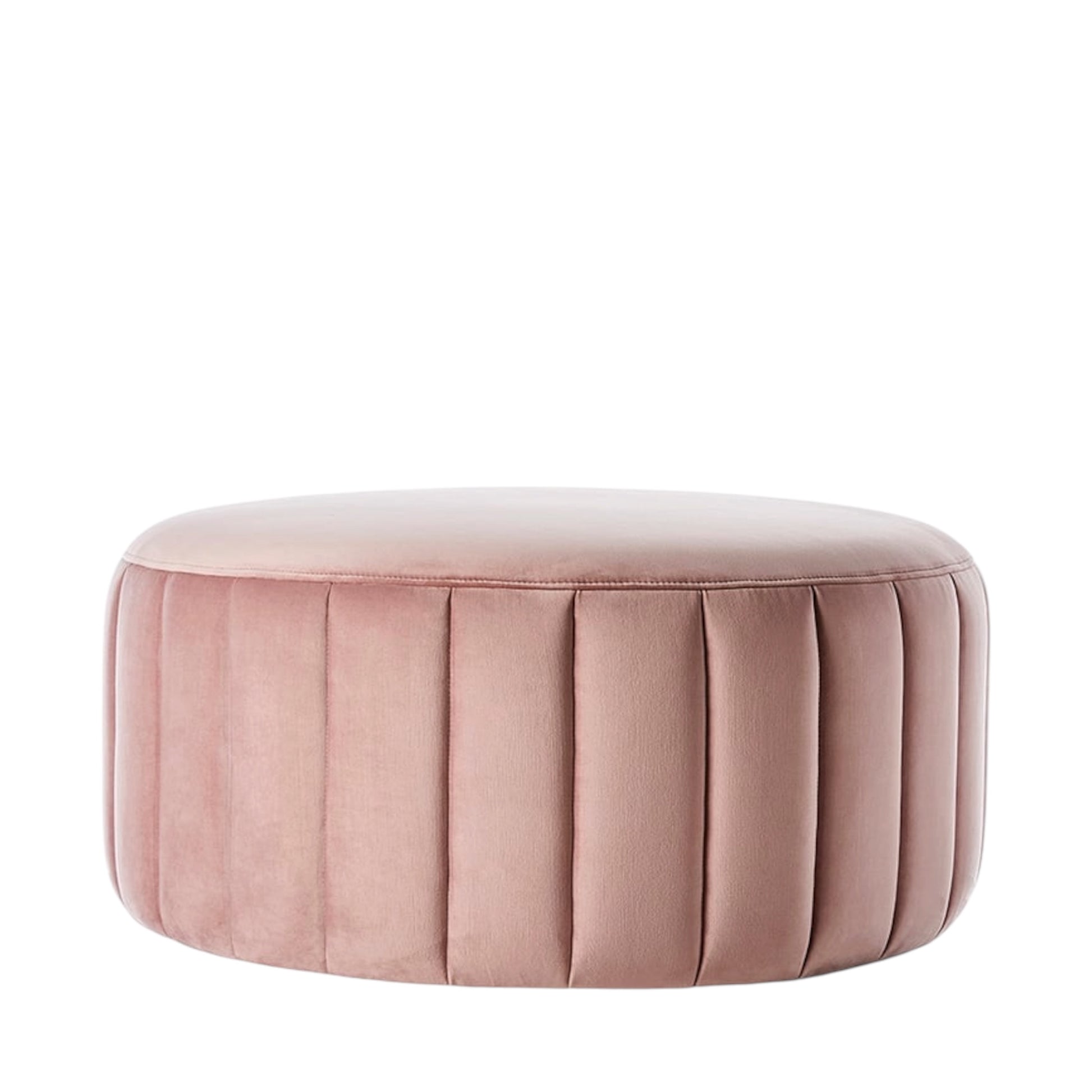 Multi-functional ottoman in a luxurious velvet fabric suitable for any living area, featuring an upholstered vertical design. Our large, upholstered ottoman is perfect for extra seating or a decorative accent. Rockhampton Vintage Hire