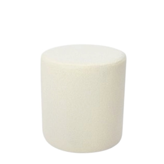 Ottomans White Boucle Rockhampton Vintage Hire