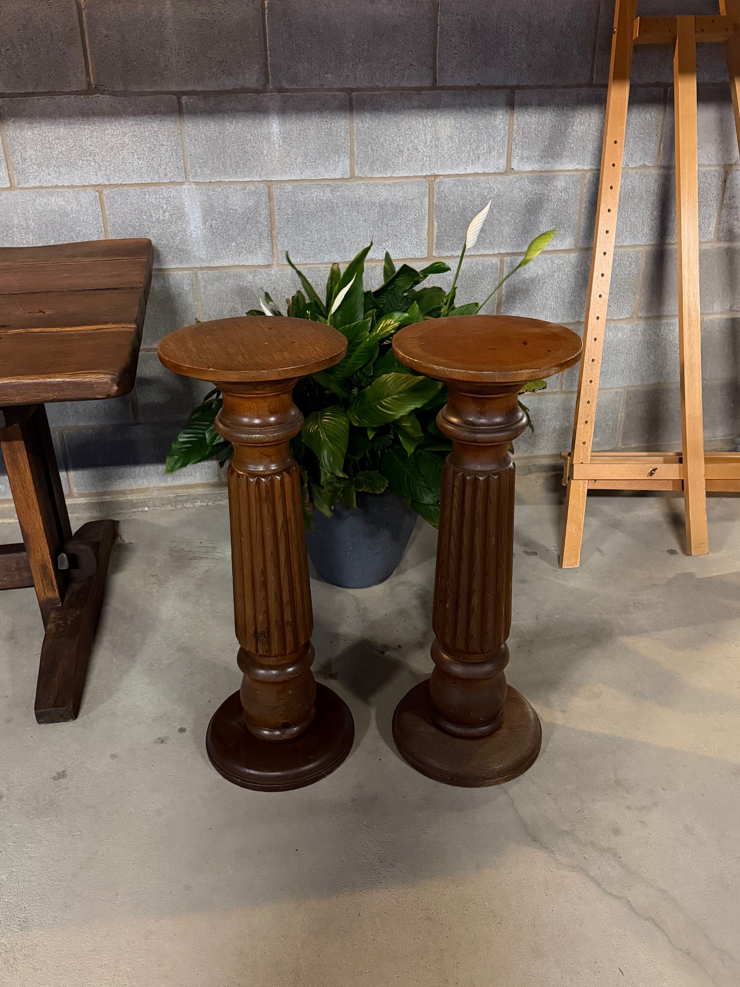 Plinths - Wood Flower Plinths x2 Bundle Rockhampton Vintage Hire