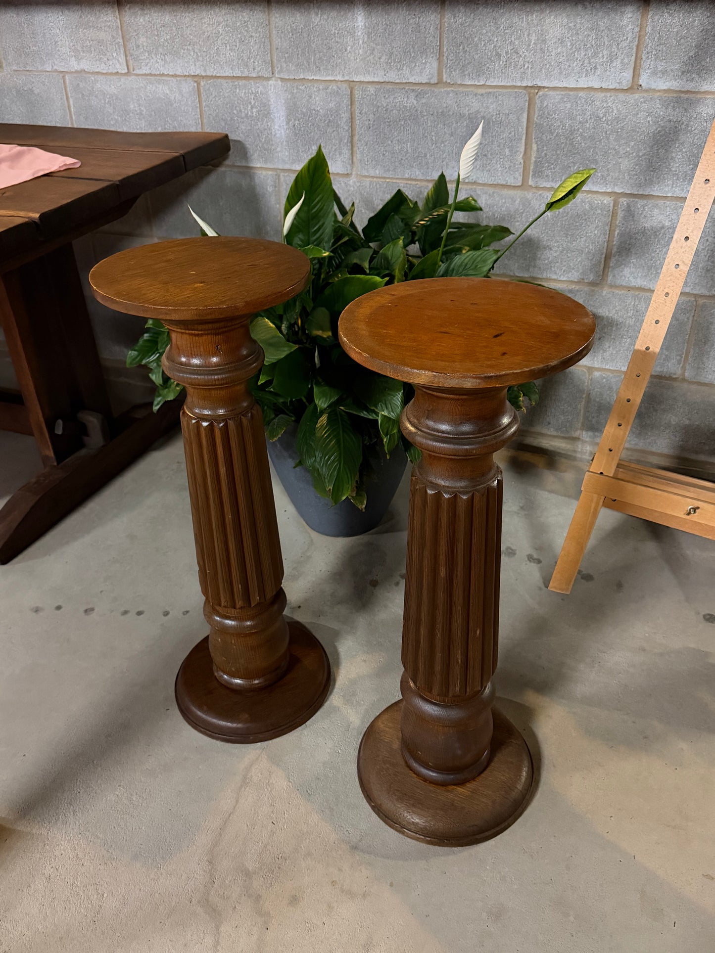 Plinths - Wood Flower Plinths x2 Bundle Rockhampton Vintage Hire