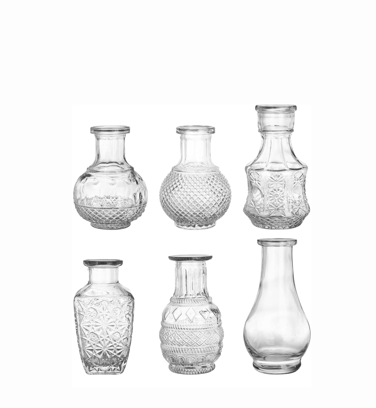Wedding & Event Modern Glass Vases - Mixed Sizes x79 Available for hire at Rockhampton Vintage Hire