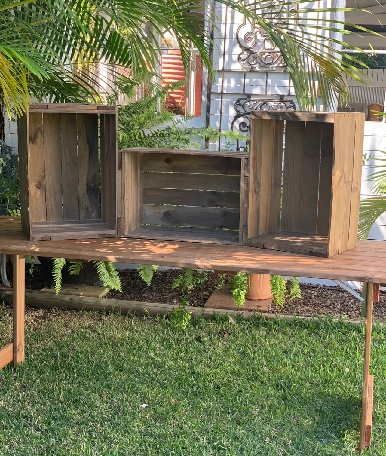 RVH wooden boxes Rockhampton Vintage Hire
