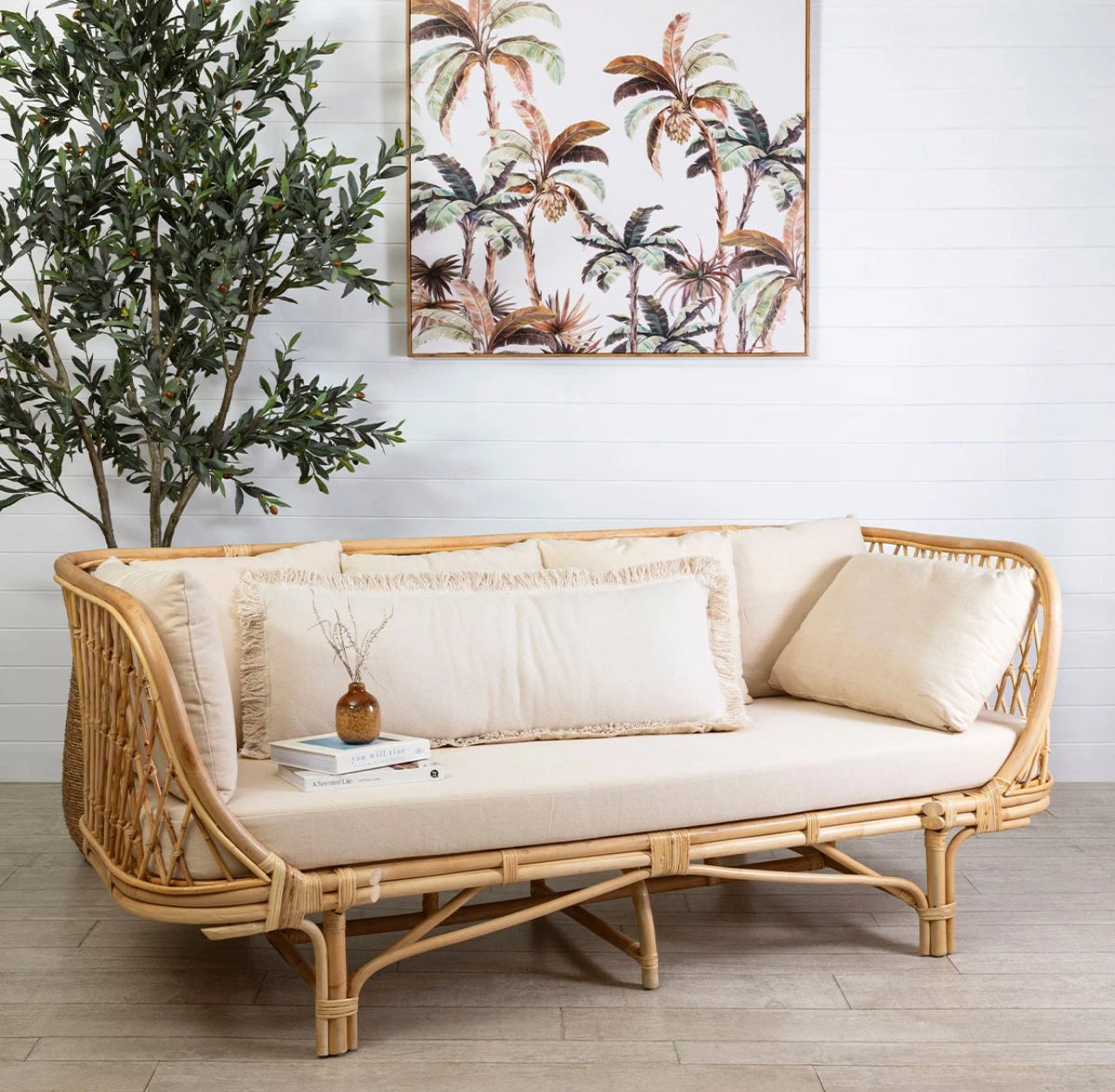 Couch - Rattan 3-Seater Lounge x3 Available weddings, events & party hire Rockhampton Vintage Hire