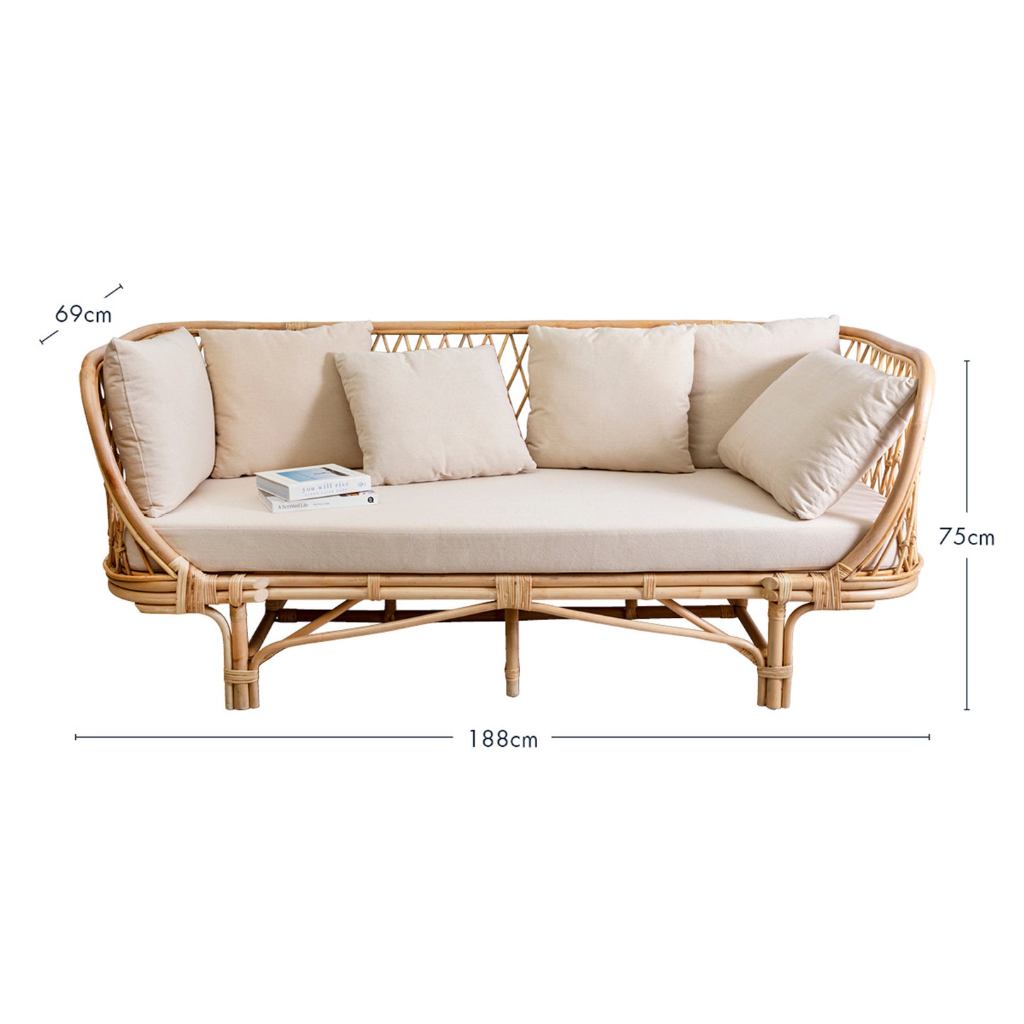 Couch - Rattan 3-Seater Lounge x3 Available weddings, events & party hire Rockhampton Vintage Hire