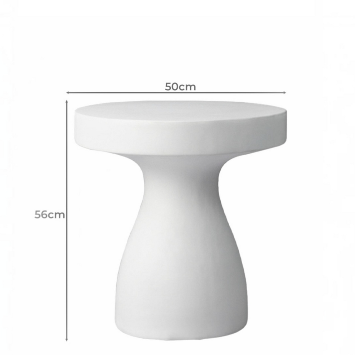 Cement side white modern table, Rockhampton Vintage Hire - weddings, events & party hire