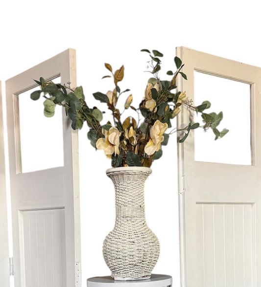 Urn White Pottery Rope  Rockhampton Vintage Hire