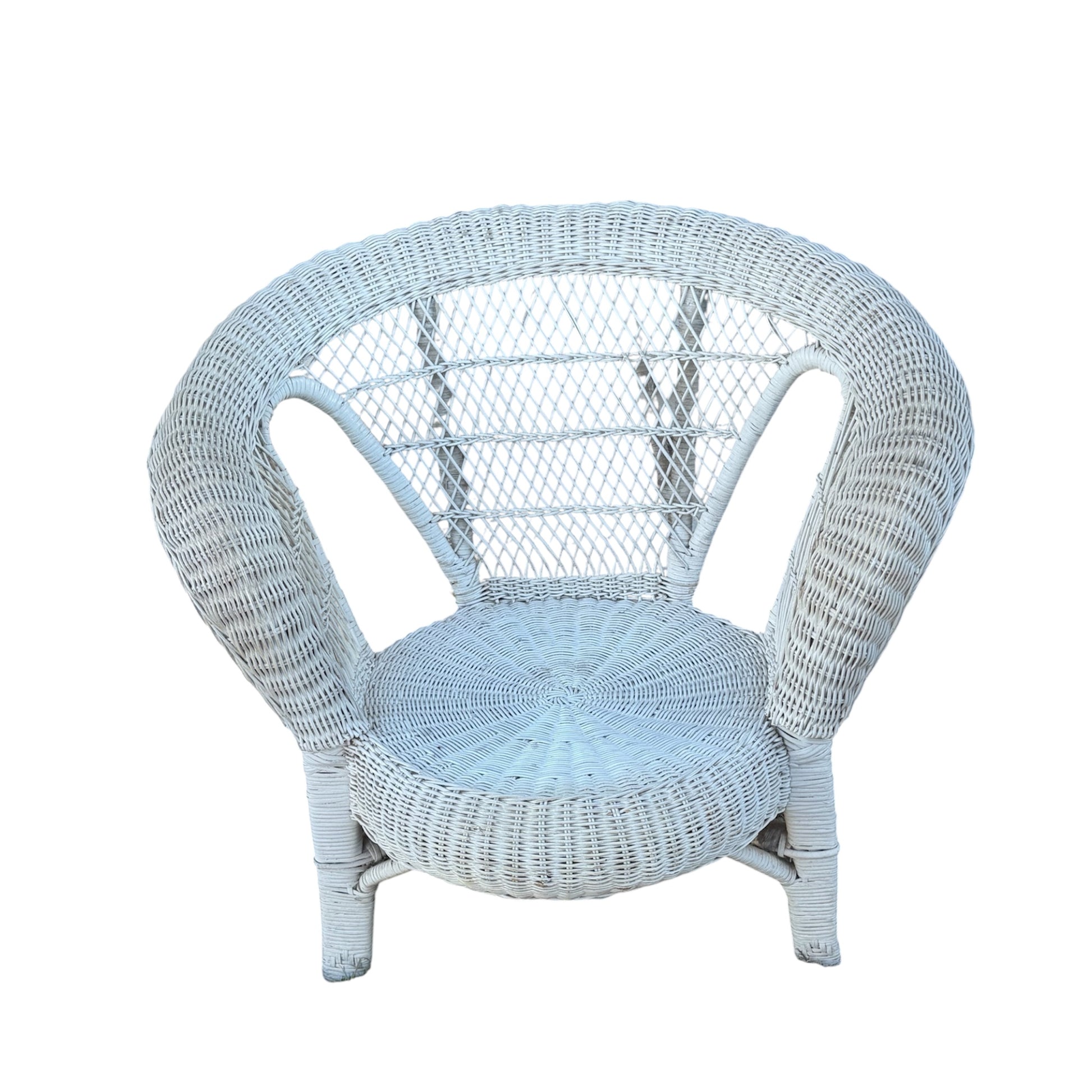 Vintage Chair White Cane Armchair. Rockhampton Vintage Hire
