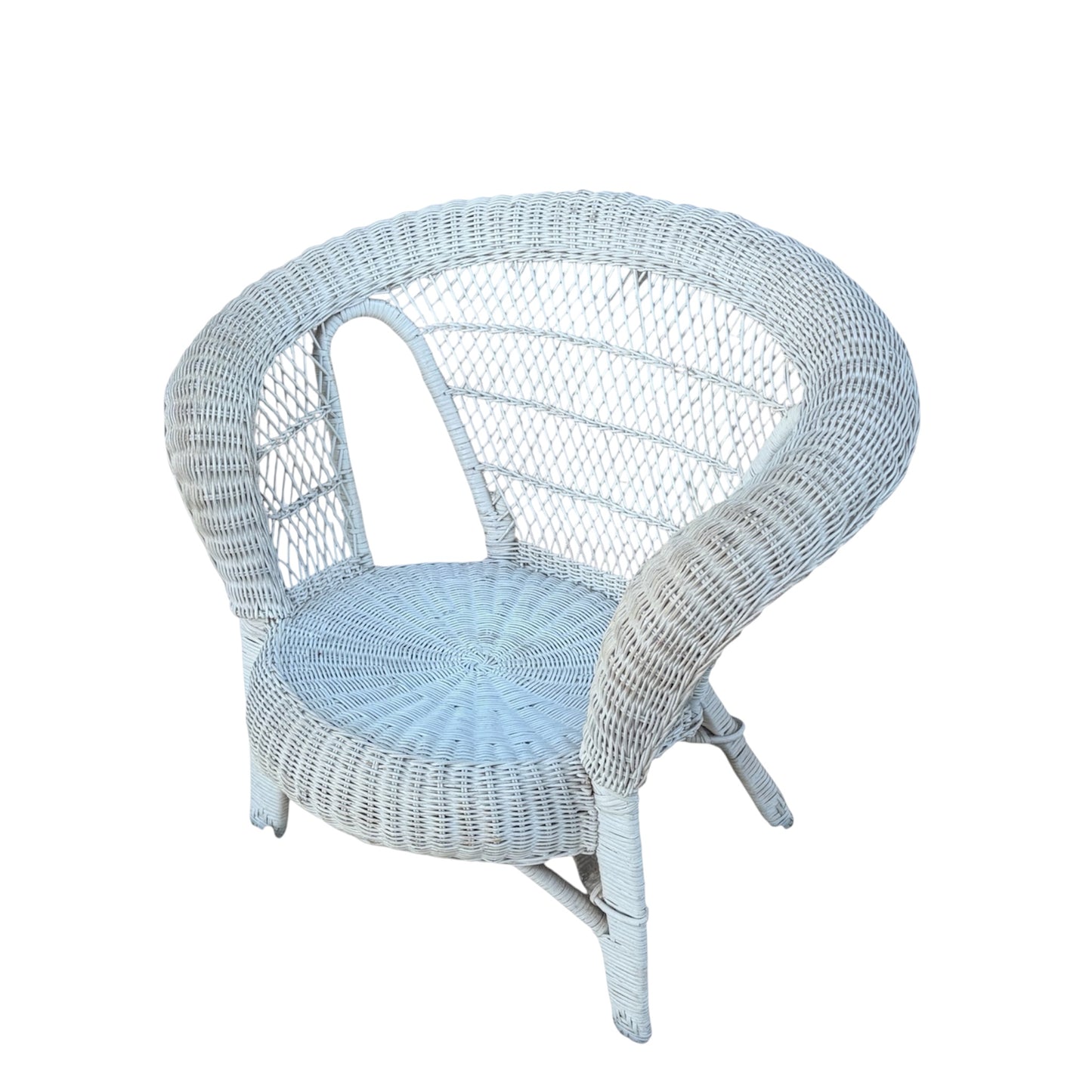 Vintage Chair White Cane Armchair. Rockhampton Vintage Hire