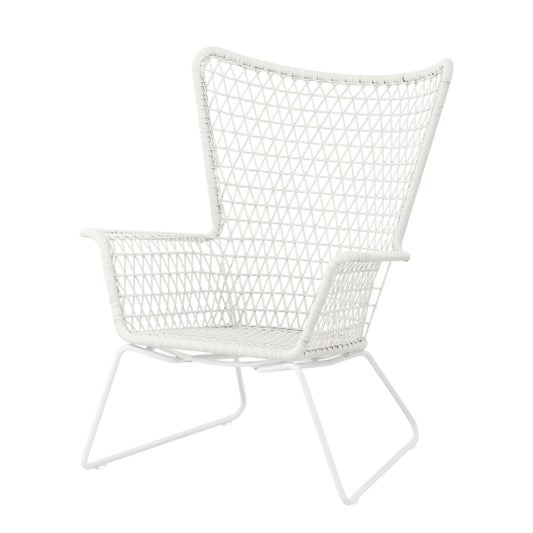 White Woven Mesh Armchair will suit indoor and outdoor events. Rockhampton Vintage Hire