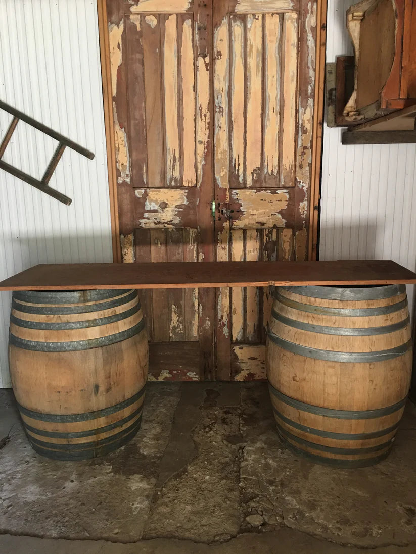 Wine Barrel + Stool + Bar Package Includes Delivery & Set Up