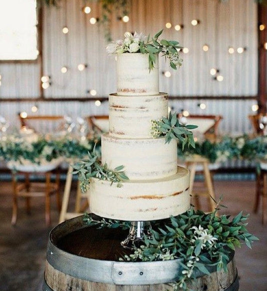 Wine Barrel Cake Display Table