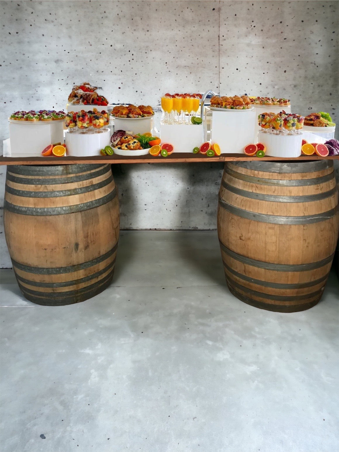 Wine Barrel Grazing Table Package Rockhampton Vintage Hire