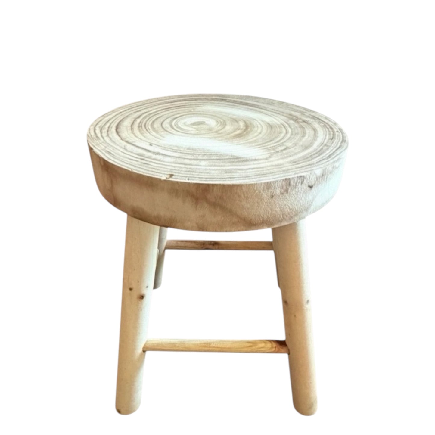 Weathered coastal timber stool natural finish. Rockhampton Vintage Hire