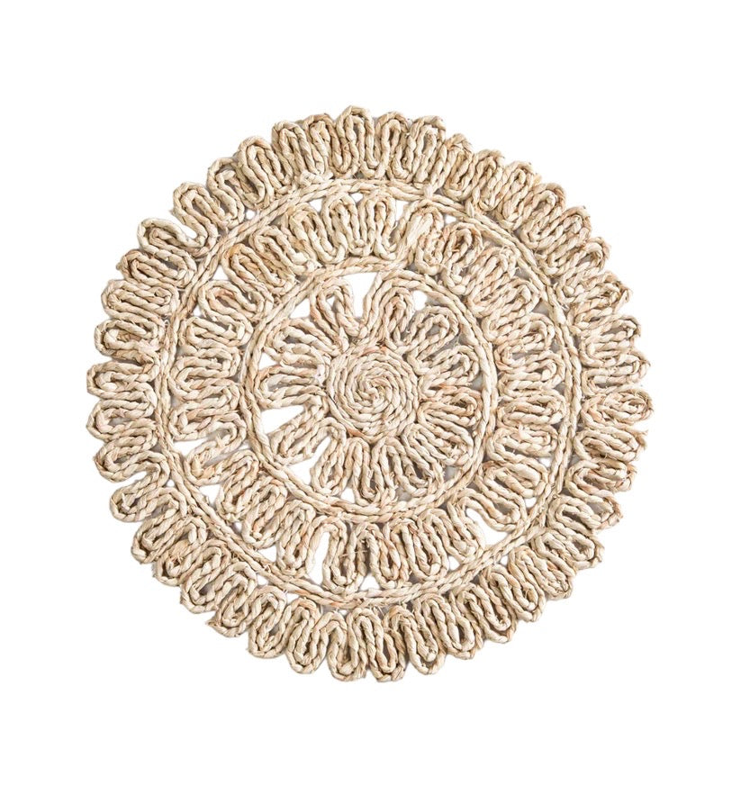6 Pack Metallic Rose Gold Glitter Placemats – 15 Inch Round Vinyl, Waterproof, Party Wedding Decoration – LeilaniWholesale