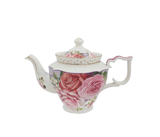 Pink Roses Teapot Rockhampton Vintage Hire