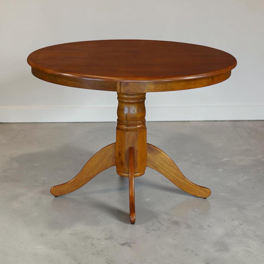 Pine round dining table polished timber, suitable for events displaying and serving food. lollies, sweets, deserts, cakes.&nbsp;