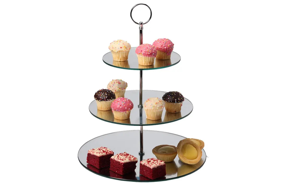 3 tier mirror cake stand Rockhampton Vintage Hire