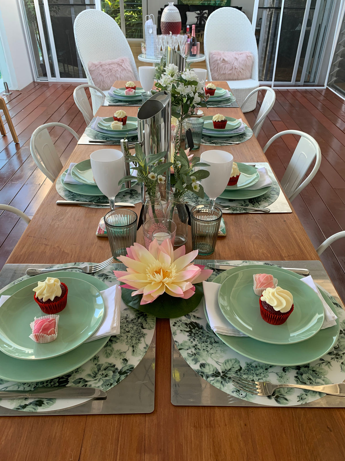 Glossy Light Green Plate Rockhampton Vintage Hire