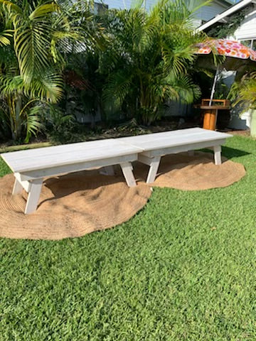 Low rise picnic tables Rockhampton Vintage Hire